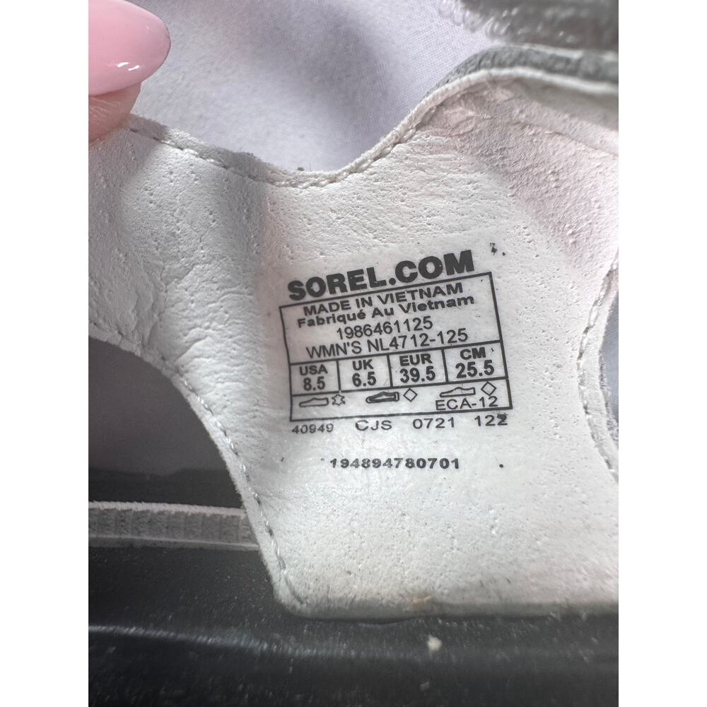 SOREL Roaming Multi Strap Sandals Womens 8.5 White Black Leather Lug Sole New - Picture 12 of 15